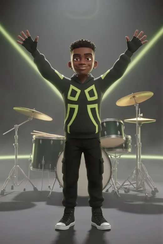 Snap Street Band drummer doing The V