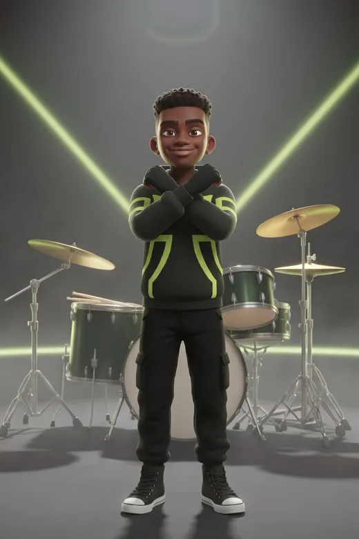 Snap Street Band drummer doing The X